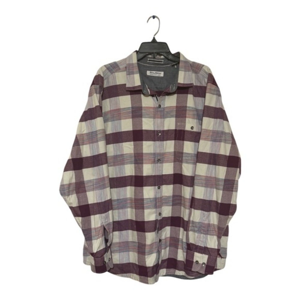 Tommy Bahama Mens Canyon Beach Buffalo Check Flannel Long-Sleeve Shirt Size XXL